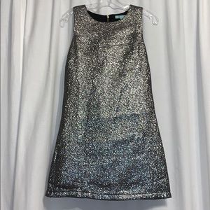 silver cocktail dress